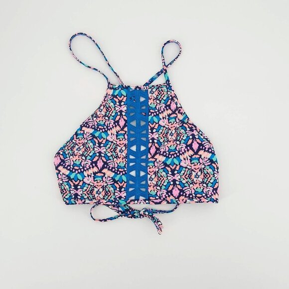 aerie Other - AERIE High Neck Tie Back Crochet Bikini Top S